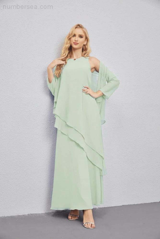 Mother of Bride Dresses with Open Front Lightweight Cardigan Formal Prom Gown  28081 - Image 19