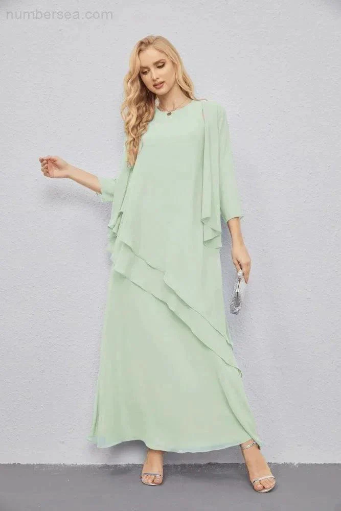 Mother of Bride Dresses with Open Front Lightweight Cardigan Formal Prom Gown  28081 - Image 20