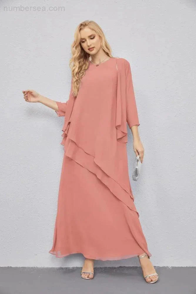 Mother of Bride Dresses with Open Front Lightweight Cardigan Formal Prom Gown  28081 - Image 24
