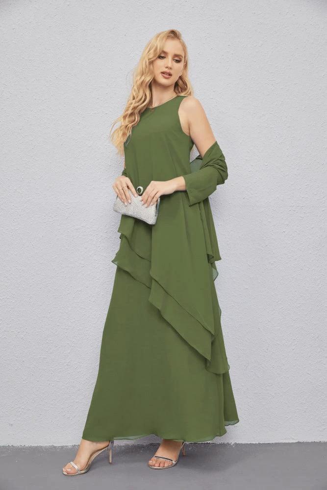 Mother of Bride Dresses with Open Front Lightweight Cardigan Formal Prom Gown  28081 - Image 25