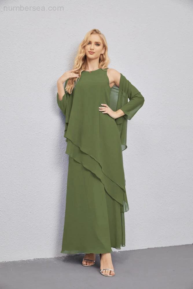 Mother of Bride Dresses with Open Front Lightweight Cardigan Formal Prom Gown  28081 - Image 27