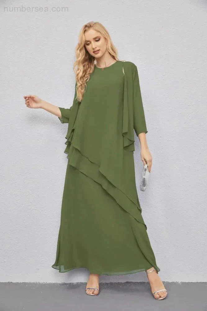 Mother of Bride Dresses with Open Front Lightweight Cardigan Formal Prom Gown  28081 - Image 28