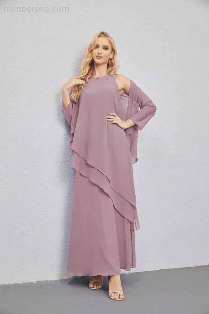 Mother of Bride Dresses with Open Front Lightweight Cardigan Formal Prom Gown  28081 - Image 3