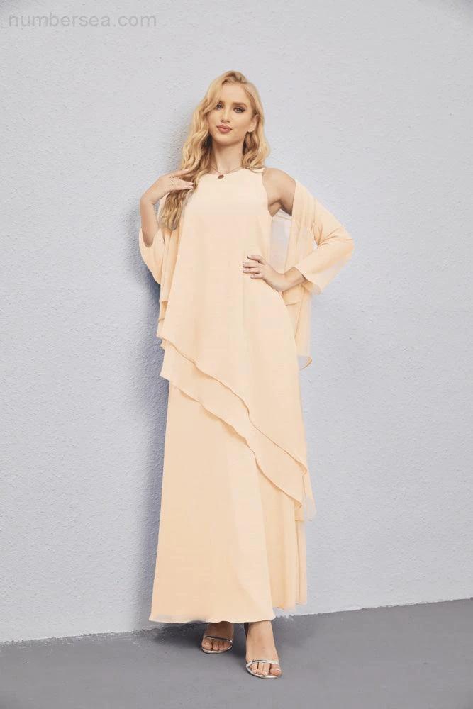 Mother of Bride Dresses with Open Front Lightweight Cardigan Formal Prom Gown  28081 - Image 31
