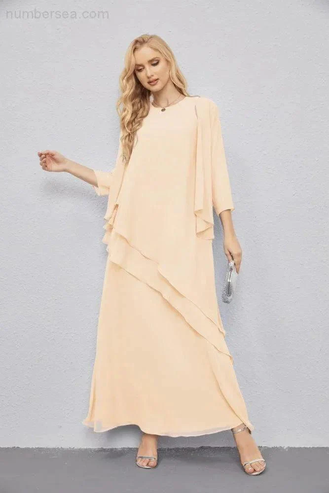 Mother of Bride Dresses with Open Front Lightweight Cardigan Formal Prom Gown  28081 - Image 32