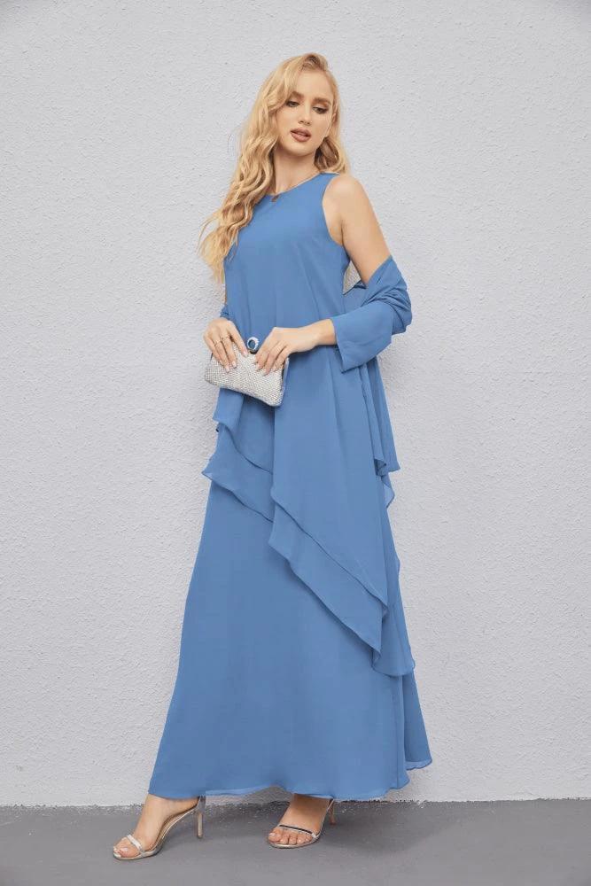 Mother of Bride Dresses with Open Front Lightweight Cardigan Formal Prom Gown  28081 - Image 37