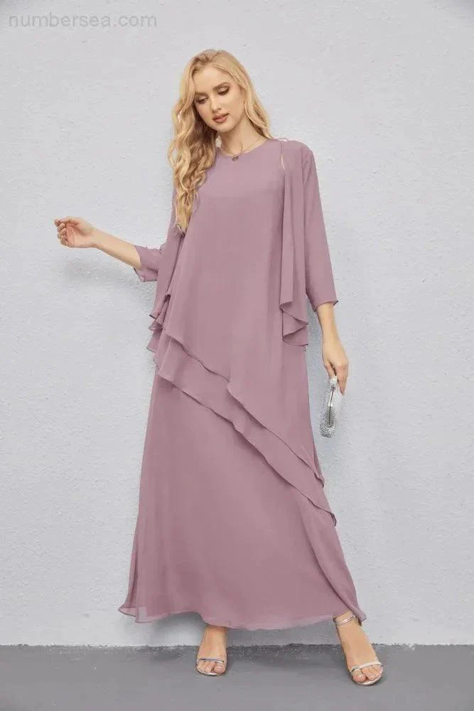 Mother of Bride Dresses with Open Front Lightweight Cardigan Formal Prom Gown  28081 - Image 4
