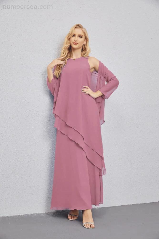 Mother of Bride Dresses with Open Front Lightweight Cardigan Formal Prom Gown  28081 - Image 43