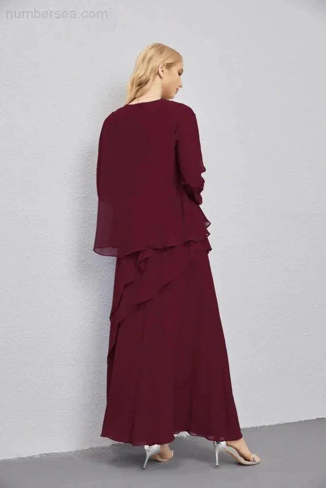 Mother of Bride Dresses with Open Front Lightweight Cardigan Formal Prom Gown  28081 - Image 46