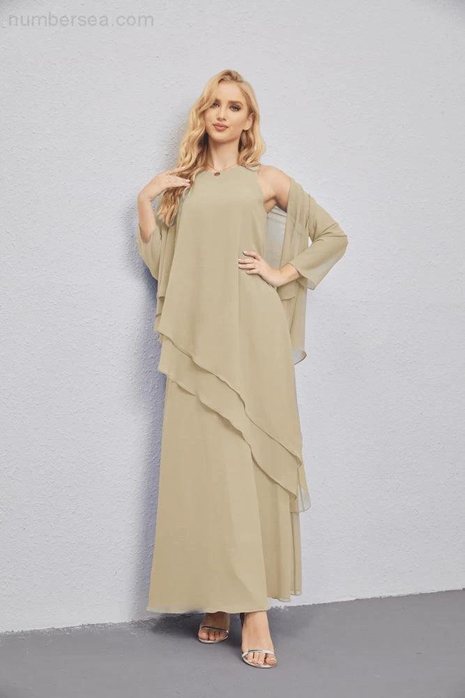 Mother of Bride Dresses with Open Front Lightweight Cardigan Formal Prom Gown  28081 - Image 63
