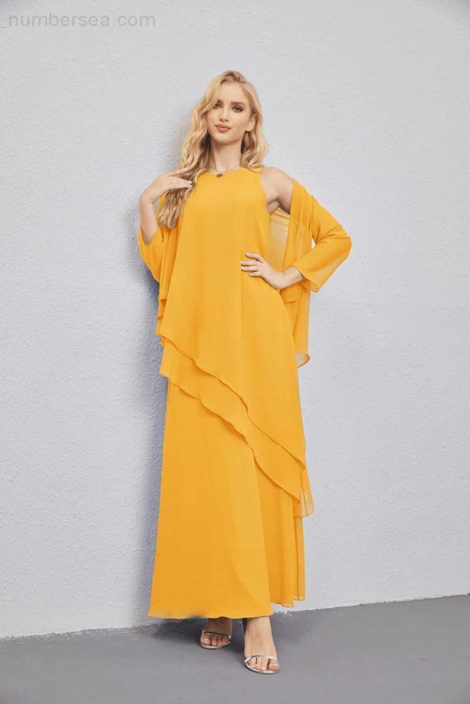 Mother of Bride Dresses with Open Front Lightweight Cardigan Formal Prom Gown  28081 - Image 7