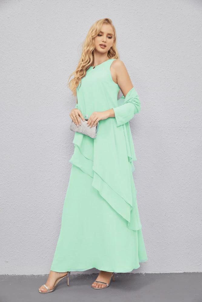 Mother of Bride Dresses with Open Front Lightweight Cardigan Formal Prom Gown  28081 - Image 85