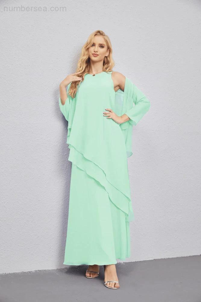 Mother of Bride Dresses with Open Front Lightweight Cardigan Formal Prom Gown  28081 - Image 87