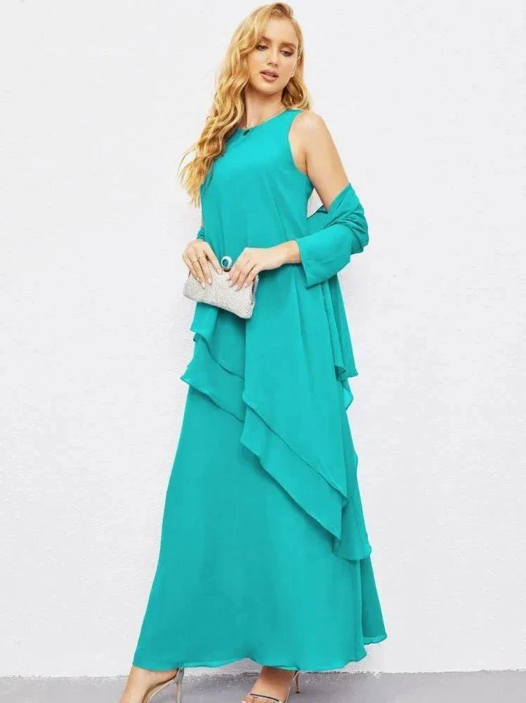 Mother of Bride Dresses with Open Front Lightweight Cardigan Formal Prom Gown  28081 - Image 89