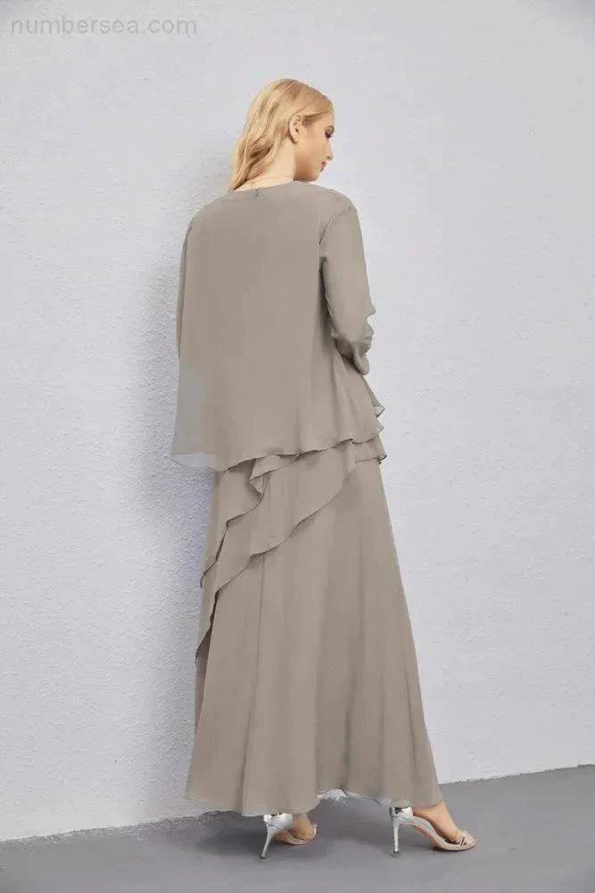 Mother of Bride Dresses with Open Front Lightweight Cardigan Formal Prom Gown  28081 - Image 94