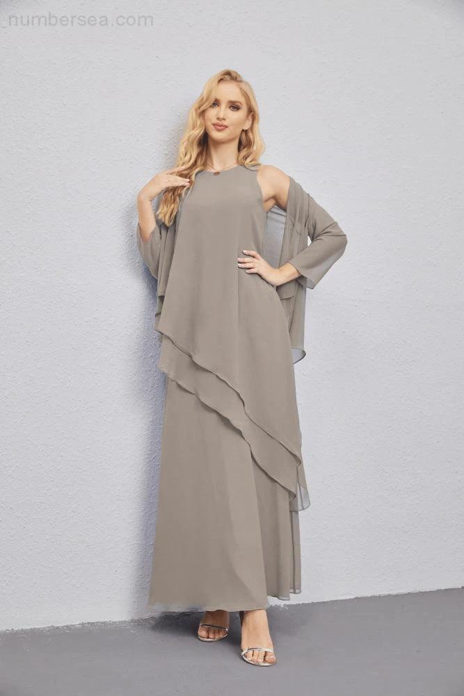 Mother of Bride Dresses with Open Front Lightweight Cardigan Formal Prom Gown  28081 - Image 95