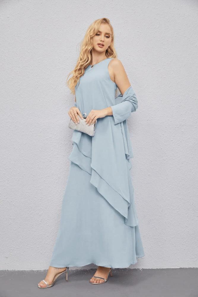 Mother of Bride Dresses with Open Front Lightweight Cardigan Formal Prom Gown  28081 - Image 97