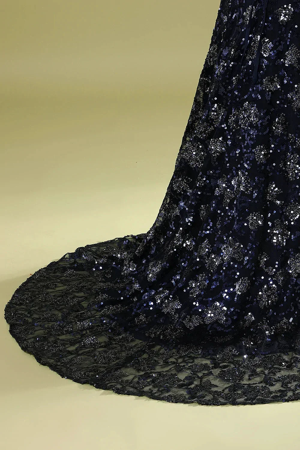 Navy Blue Evening Dress with Beading Sequins,Chic Prom Dress Y1832 - Image 5