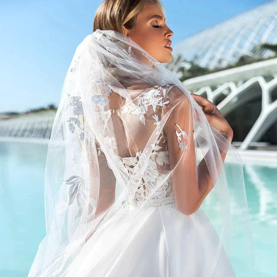 New Arrival White/Ivory Ball Gown Wedding Dress Robe De Mariee Cap Sleeve Beading Applique Wedding Dresses for Bride - Image 5