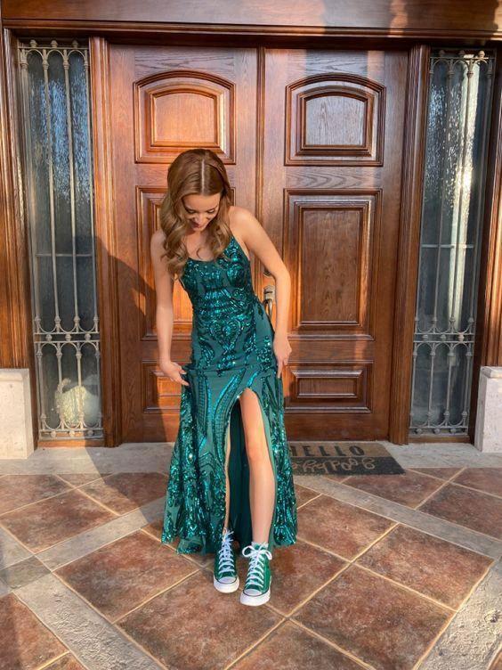 New arrive green prom dress Evening Gown Long Prom Dresses Y1831 - Image 2