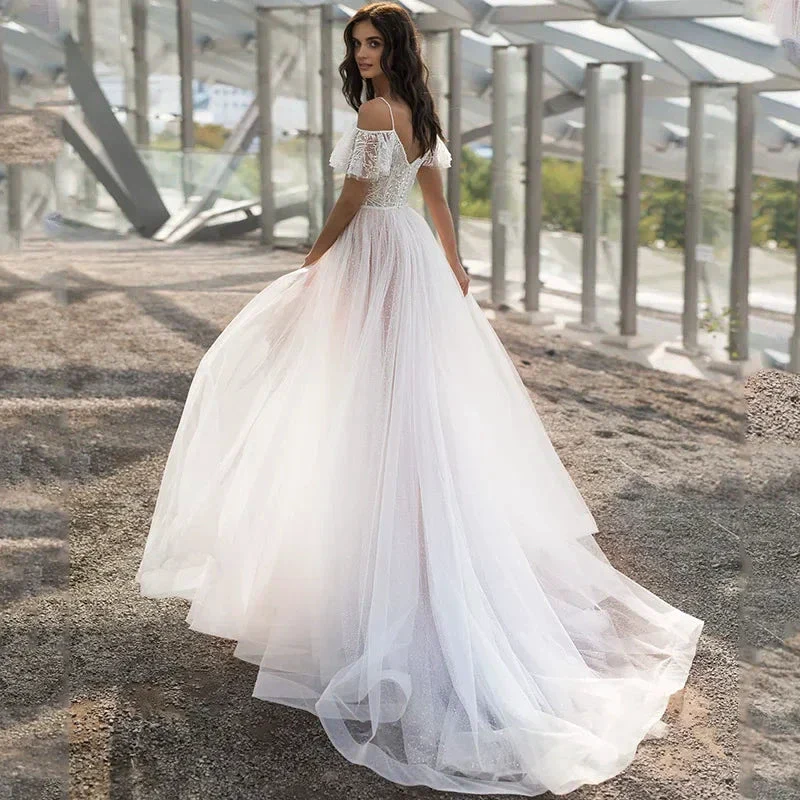New BOHO Backless Wedding Dress Vestido De Noiva Wedding Gowns - Image 2
