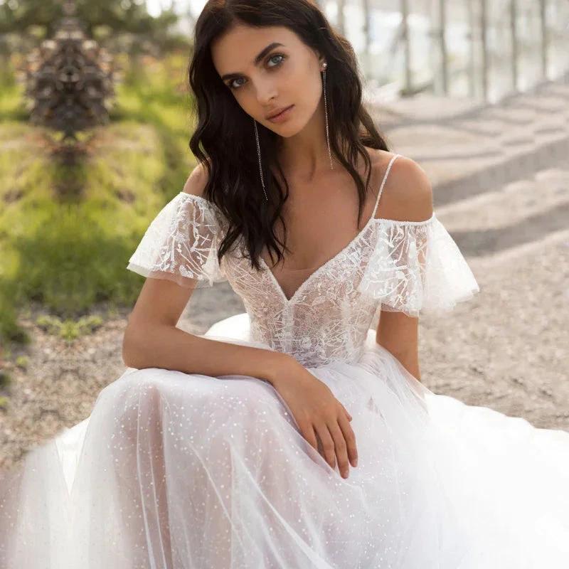 New BOHO Backless Wedding Dress Vestido De Noiva Wedding Gowns - Image 3