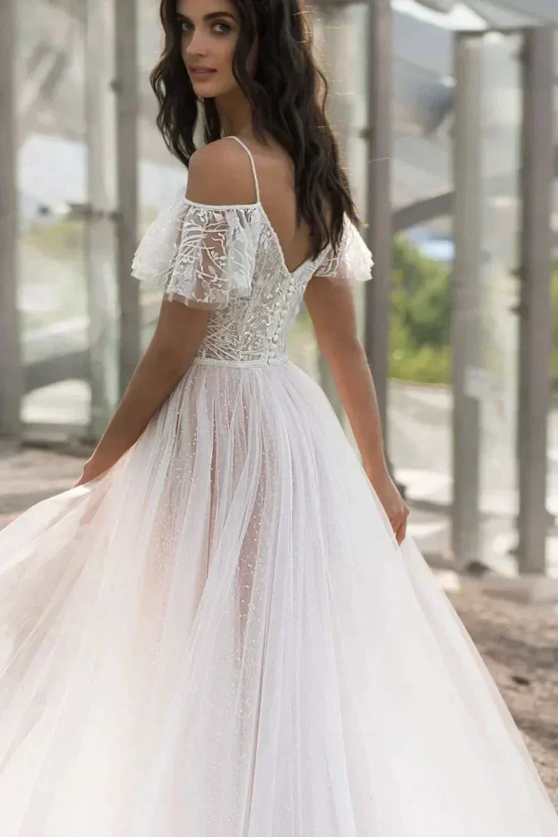 New BOHO Backless Wedding Dress Vestido De Noiva Wedding Gowns - Image 4