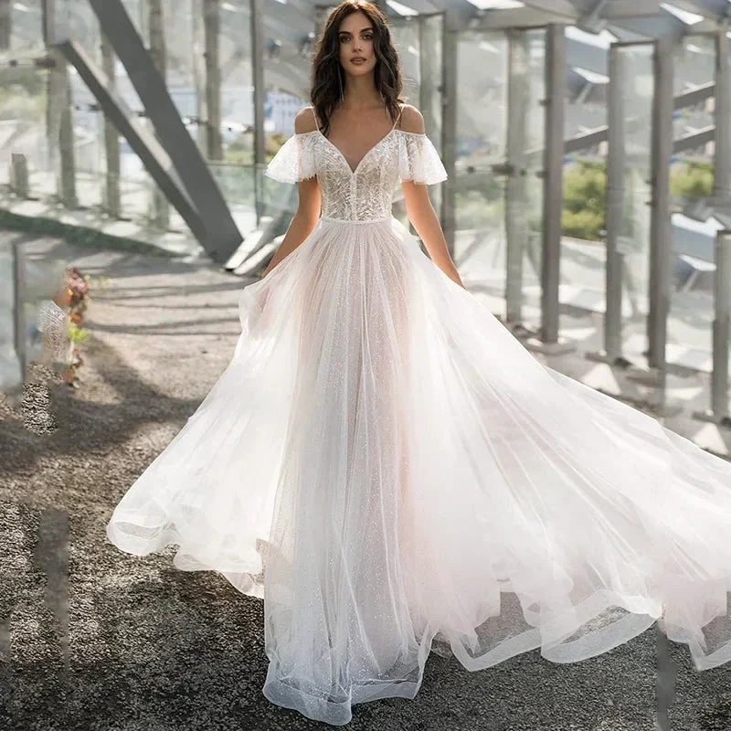New BOHO Backless Wedding Dress Vestido De Noiva Wedding Gowns - Image 5