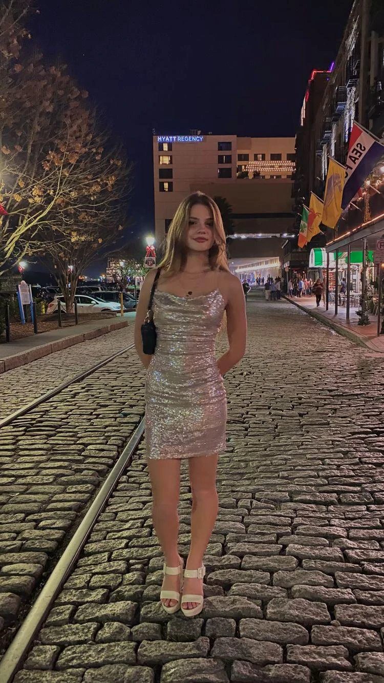 New Years Eve Outfit Dress Spaghetti Straps Sequins Party Dress Tight Homecoming Dress Y479 - Image 3