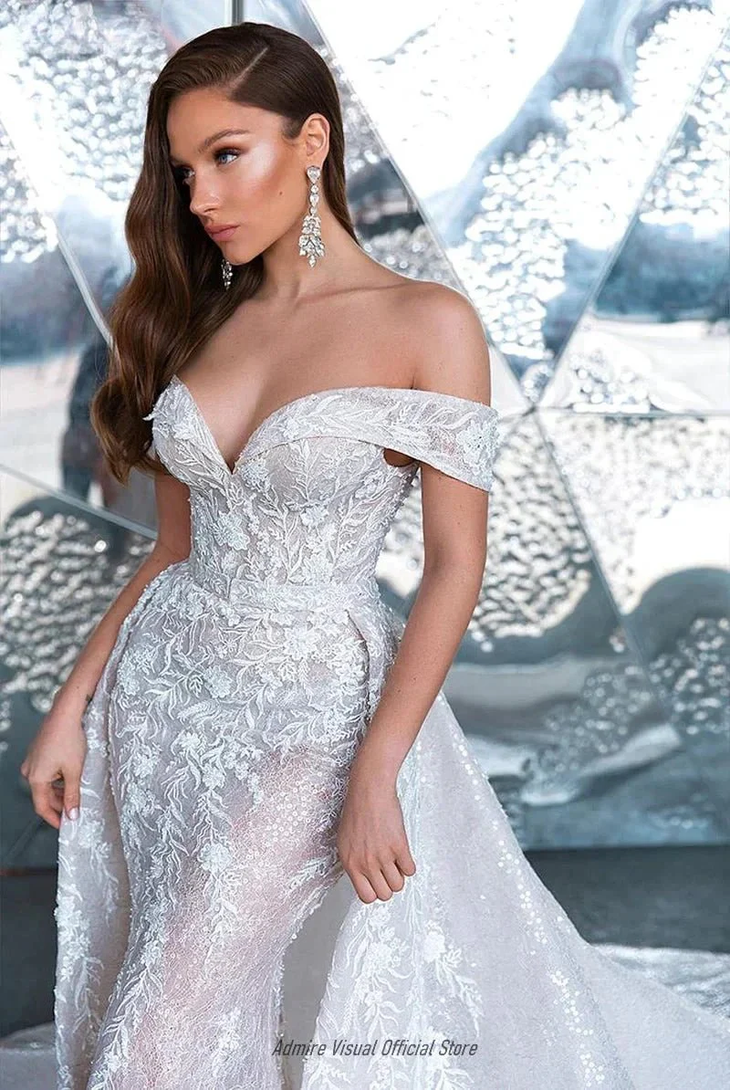Newest Wedding Dress Mermaid 2 in 1 For Bride Sweetheart Neckline With Lace Apliques Custom Made Plus Sizes Vestidos De Novias - Image 3