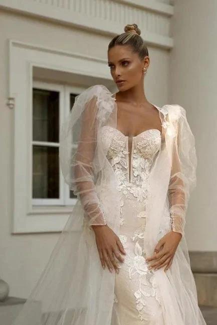 Noble sweetheart sleeveless mermaid lace Wedding dresses - Image 3