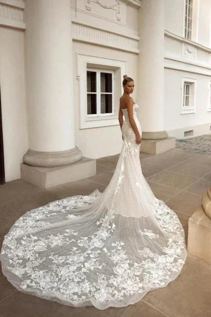 Noble sweetheart sleeveless mermaid lace Wedding dresses - Image 6
