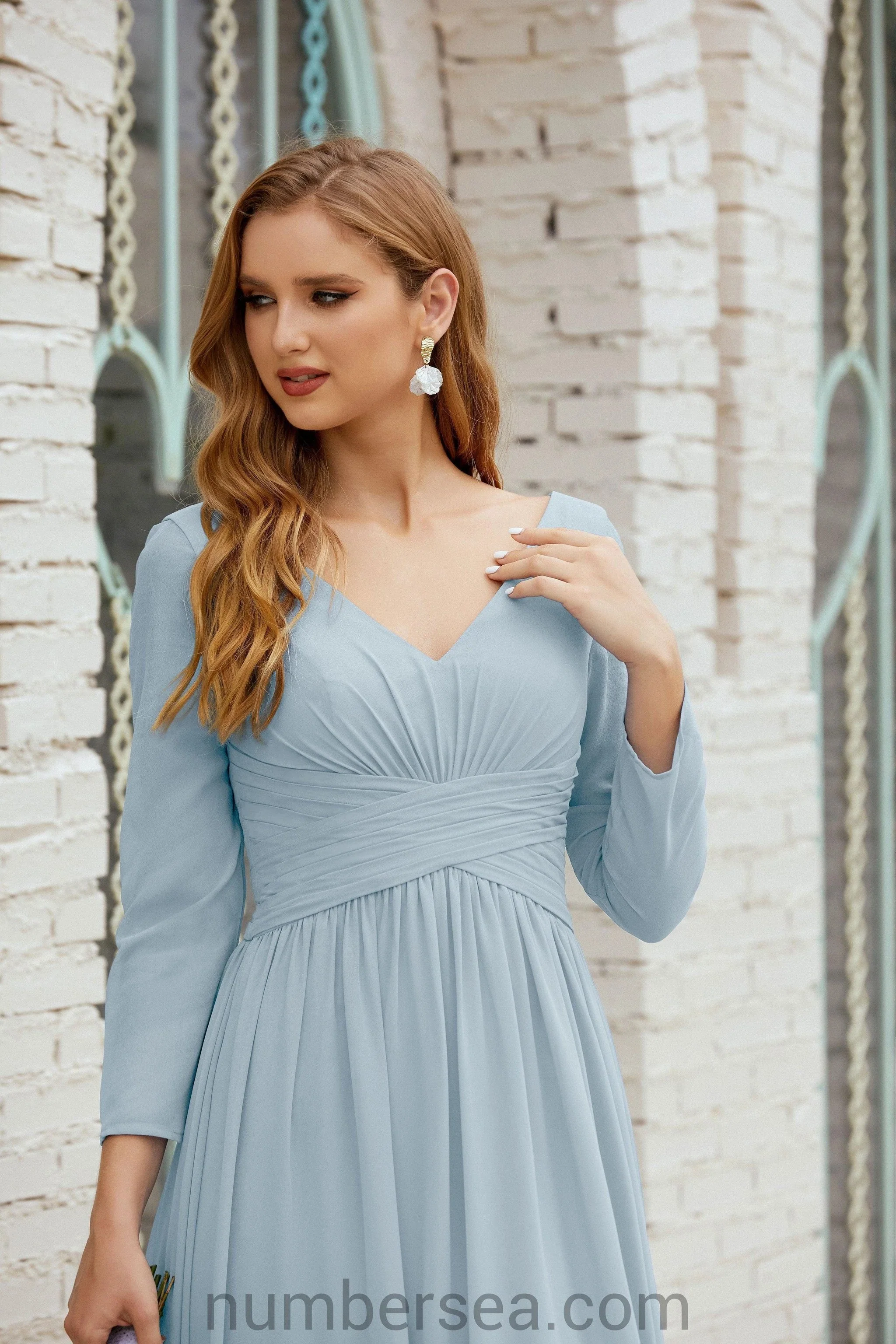 Numbersea Bridesmaid Dress Chiffon Formal Party Dress Evening Dress 28016 - Image 10