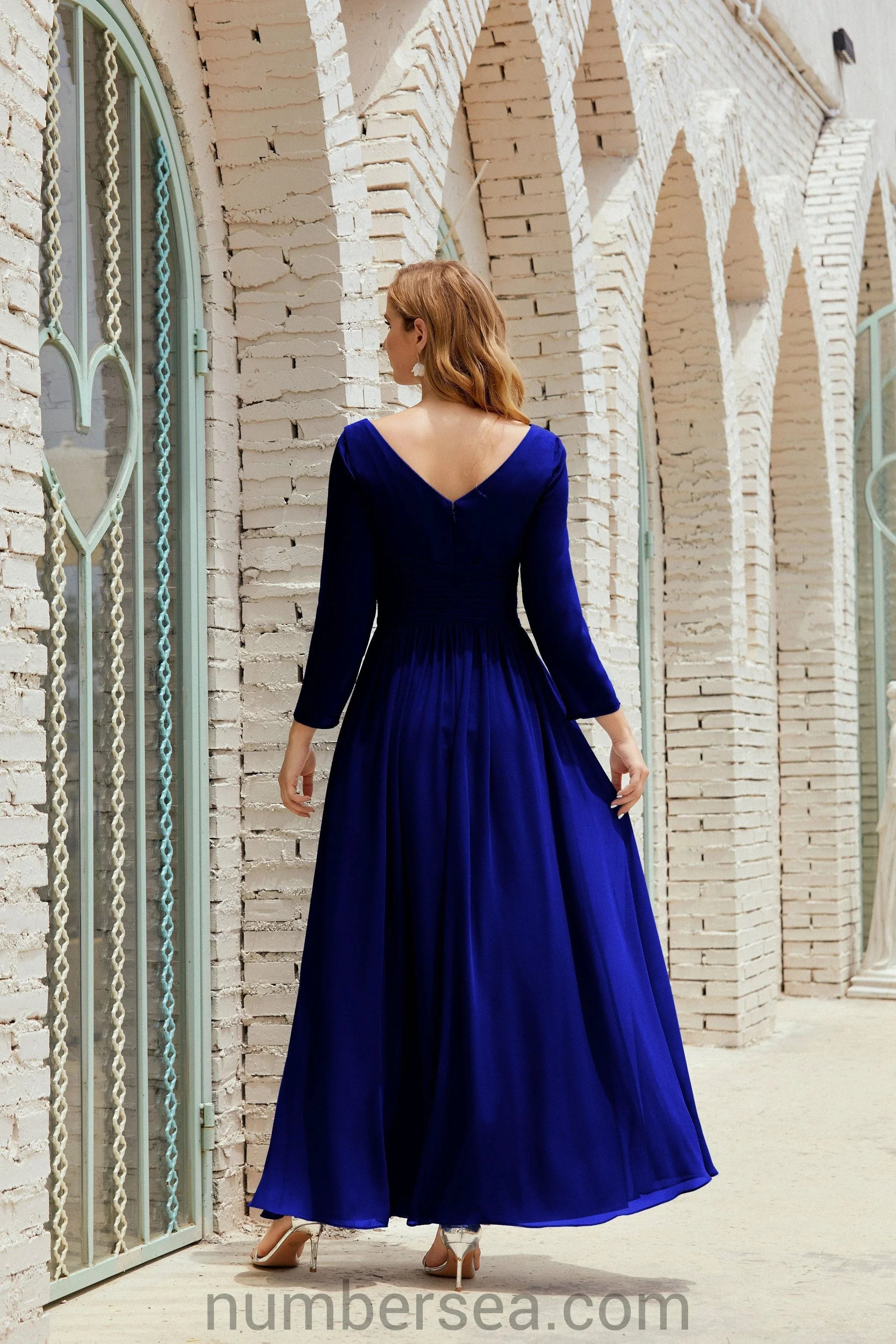 Numbersea Bridesmaid Dress Chiffon Formal Party Dress Evening Dress 28016 - Image 110