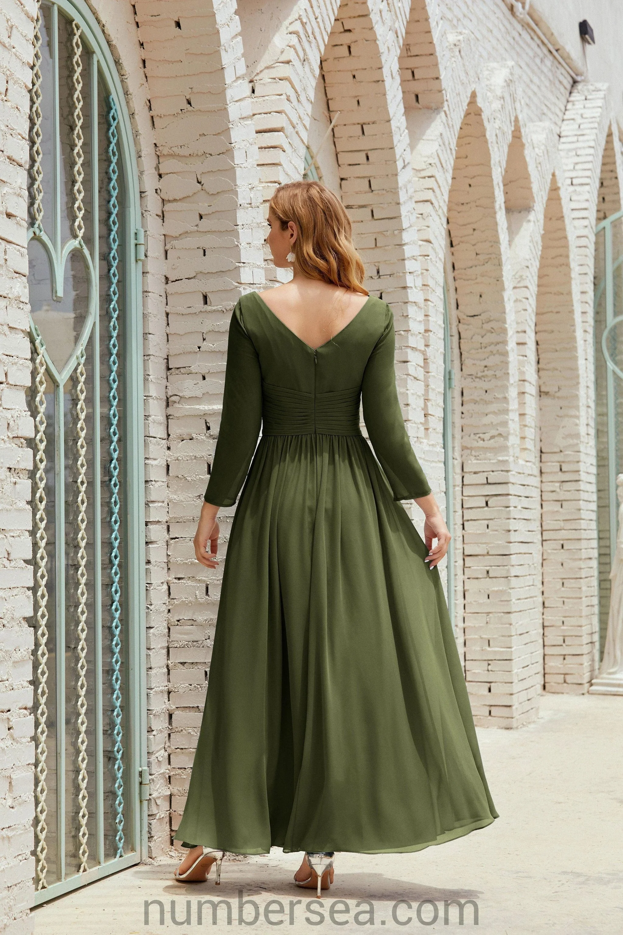 Numbersea Bridesmaid Dress Chiffon Formal Party Dress Evening Dress 28016 - Image 20