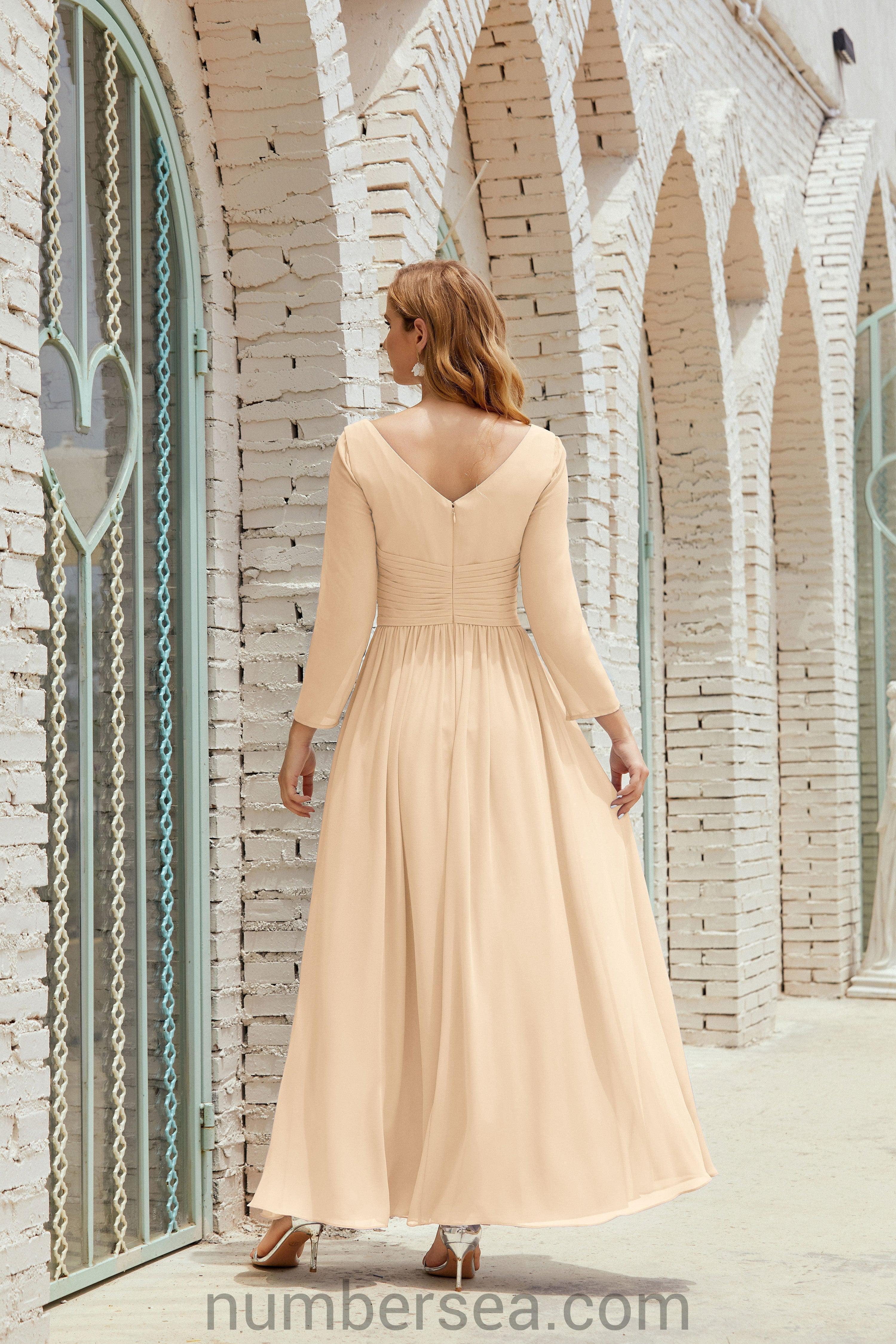 Numbersea Bridesmaid Dress Chiffon Formal Party Dress Evening Dress 28016 - Image 24