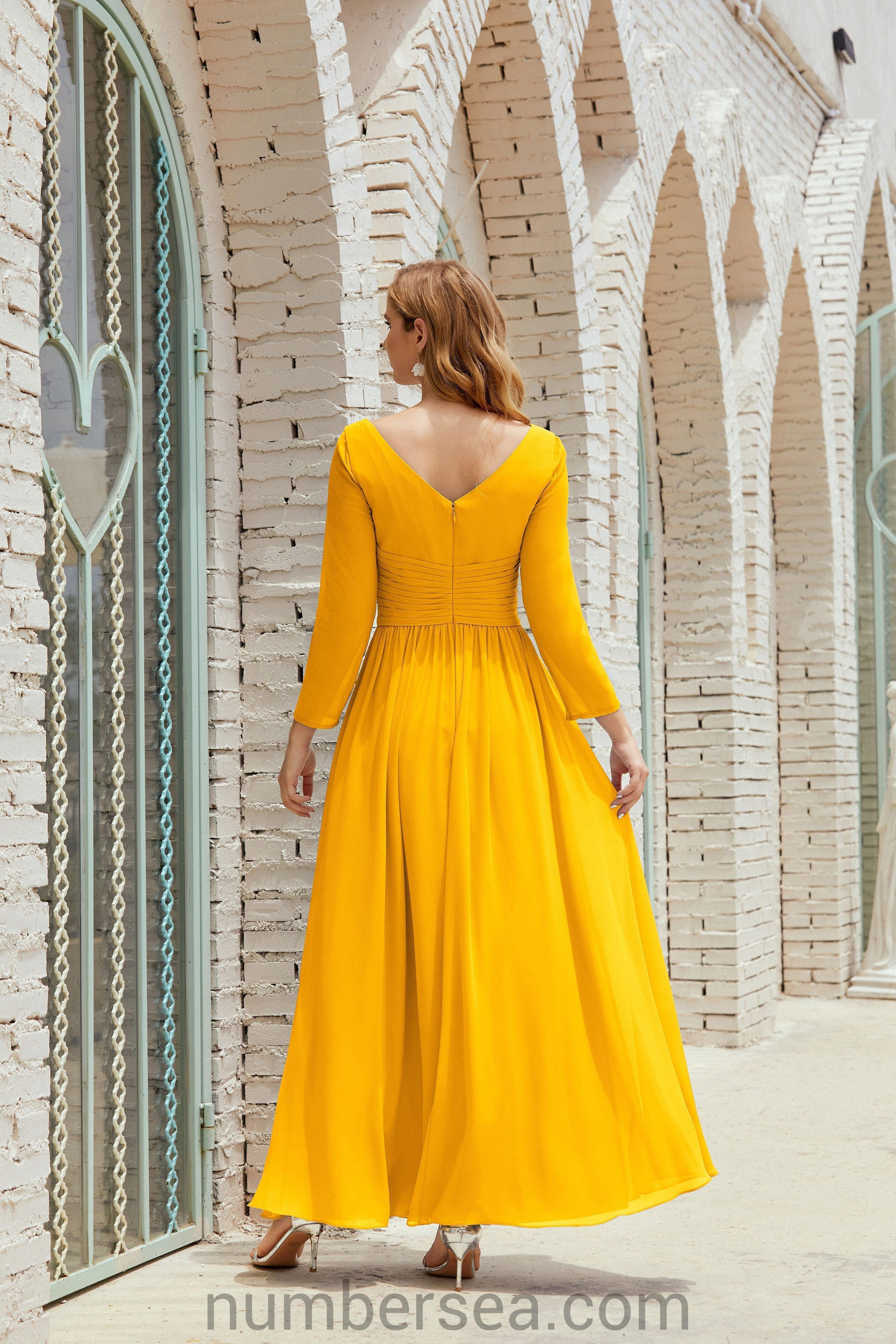 Numbersea Bridesmaid Dress Chiffon Formal Party Dress Evening Dress 28016 - Image 5