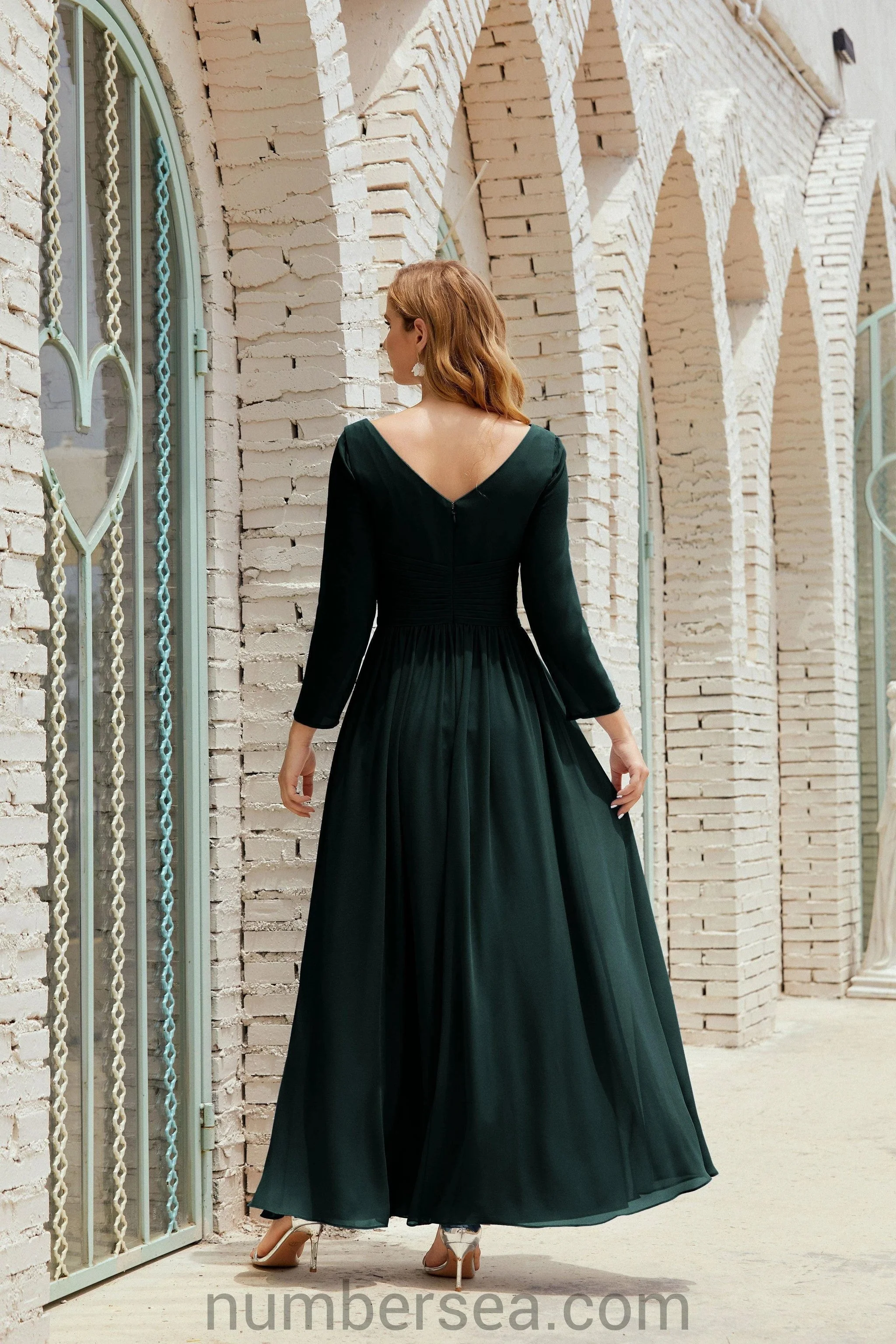 Numbersea Bridesmaid Dress Chiffon Formal Party Dress Evening Dress 28016 - Image 50