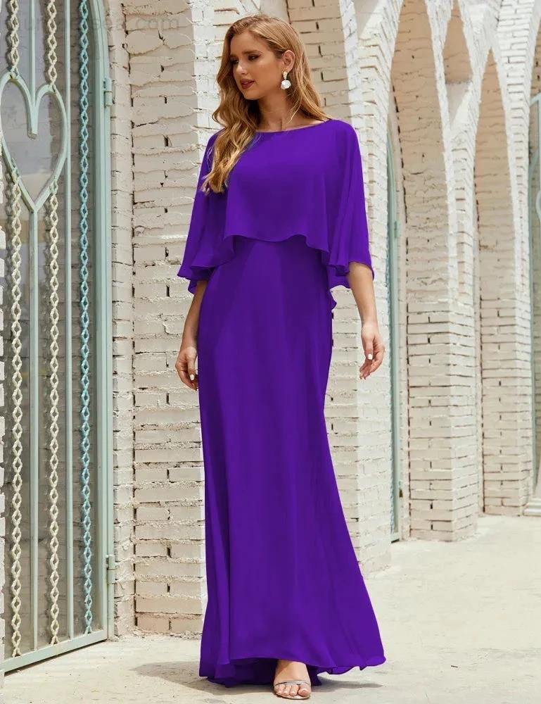 Sunnderly  Bridesmaid Dress Women Long Sleeve V-Neck Chiffon Formal Wedding Party Dress SY28018 - Image 110