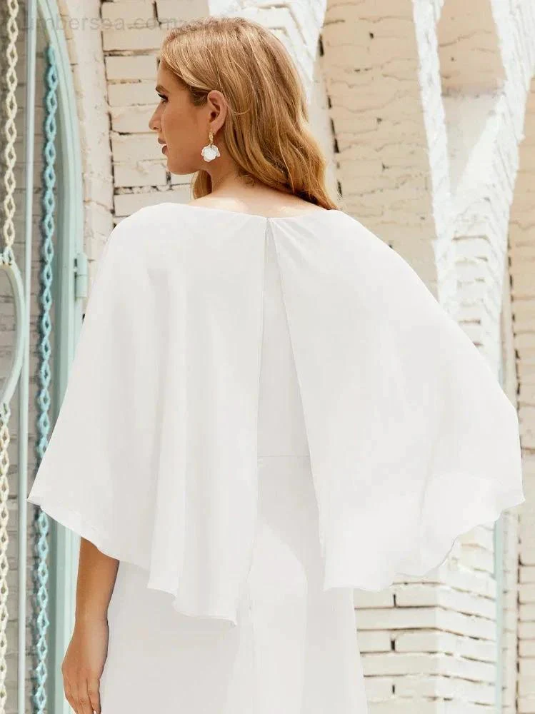 Sunnderly  Bridesmaid Dress Women Long Sleeve V-Neck Chiffon Formal Wedding Party Dress SY28018 - Image 166