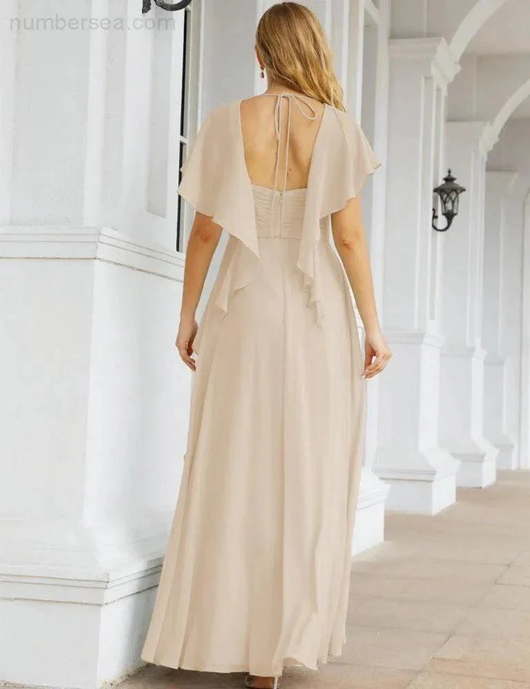 Numbersea Bridesmaid Dresses Backless Formal Prom Gowns for Evening Party Mother of The Bride Dress 28040 - Image 104