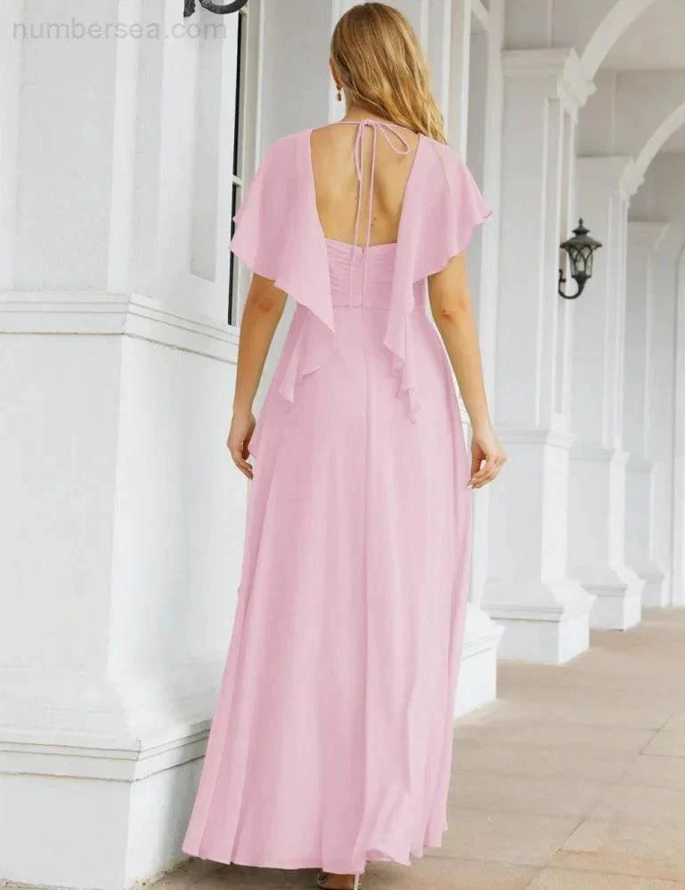 Numbersea Bridesmaid Dresses Backless Formal Prom Gowns for Evening Party Mother of The Bride Dress 28040 - Image 116