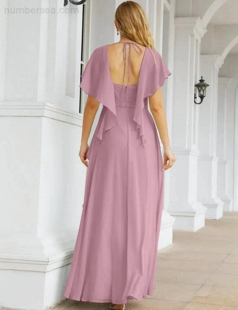 Numbersea Bridesmaid Dresses Backless Formal Prom Gowns for Evening Party Mother of The Bride Dress 28040 - Image 2
