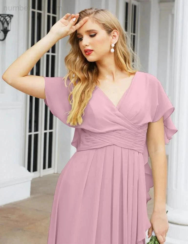 Numbersea Bridesmaid Dresses Backless Formal Prom Gowns for Evening Party Mother of The Bride Dress 28040 - Image 3