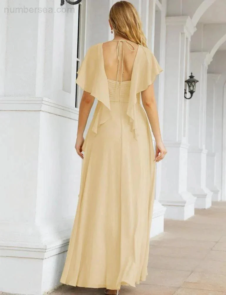 Numbersea Bridesmaid Dresses Backless Formal Prom Gowns for Evening Party Mother of The Bride Dress 28040 - Image 47