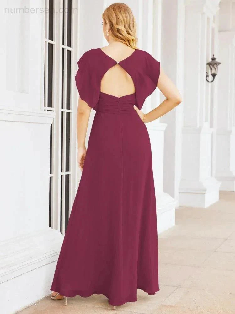 Sunnderly Bridesmaid Dresses Cape Formal Prom Dress Open Back Gowns for Mother of The Bride SY28058 - Image 101