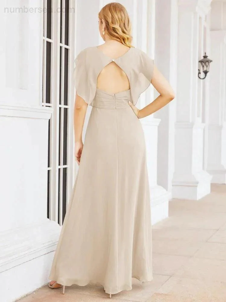 Sunnderly Bridesmaid Dresses Cape Formal Prom Dress Open Back Gowns for Mother of The Bride SY28058 - Image 104