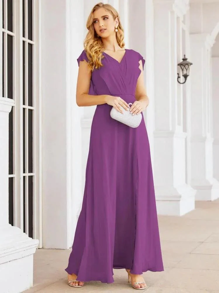 Sunnderly Bridesmaid Dresses Cape Formal Prom Dress Open Back Gowns for Mother of The Bride SY28058 - Image 106
