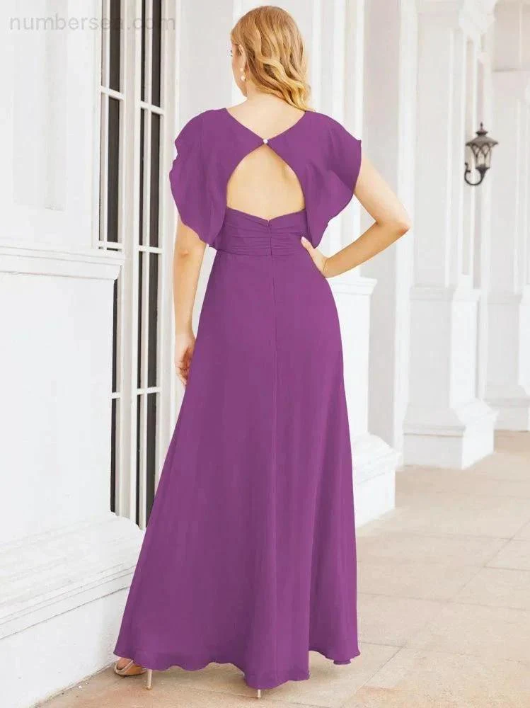 Sunnderly Bridesmaid Dresses Cape Formal Prom Dress Open Back Gowns for Mother of The Bride SY28058 - Image 107