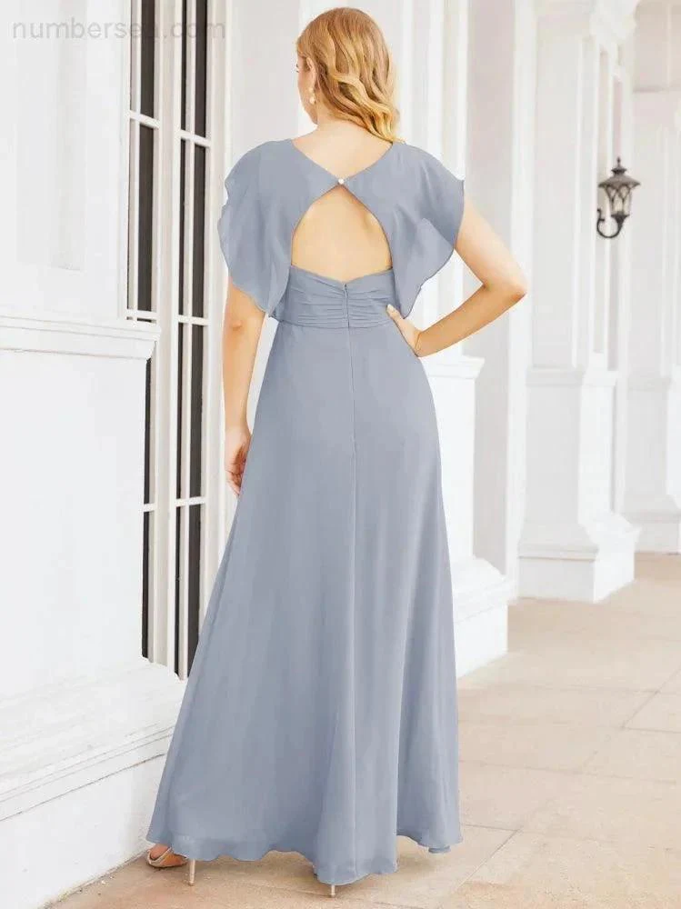 Sunnderly Bridesmaid Dresses Cape Formal Prom Dress Open Back Gowns for Mother of The Bride SY28058 - Image 11